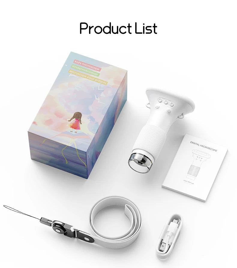 LED Kinder Mikroskop 1000x weiss